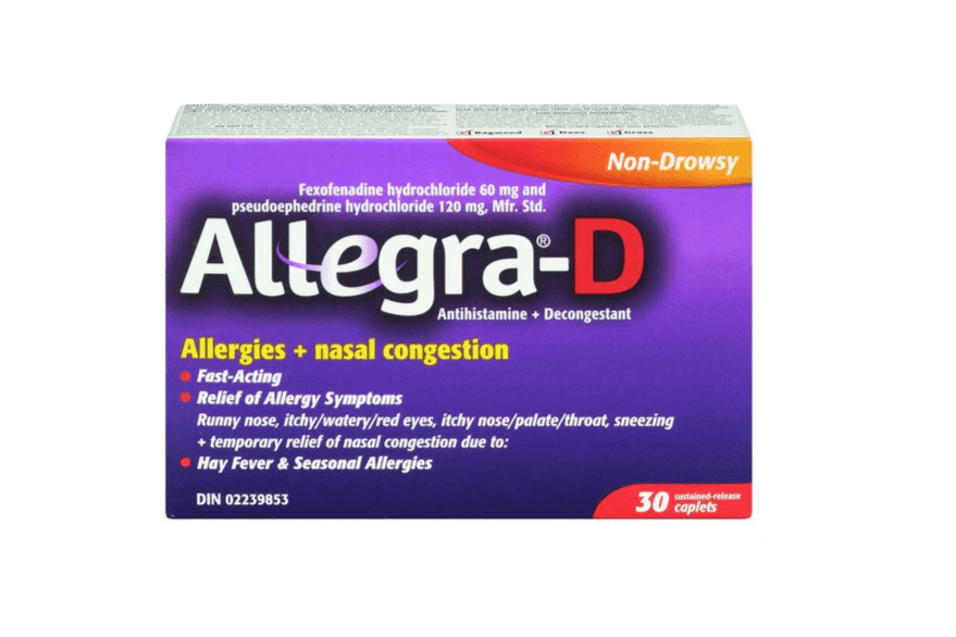 ALLEGRA D 60 mg, 30'S (30 caplets)
