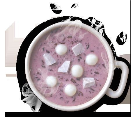 H3. Black Glutinous Rice with Taro Soup