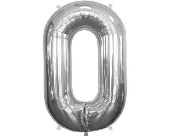 34" Silver Foil Balloon #0