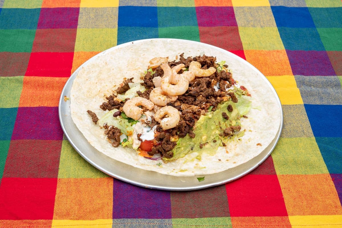 Steak and Shrimp Mix Burrito