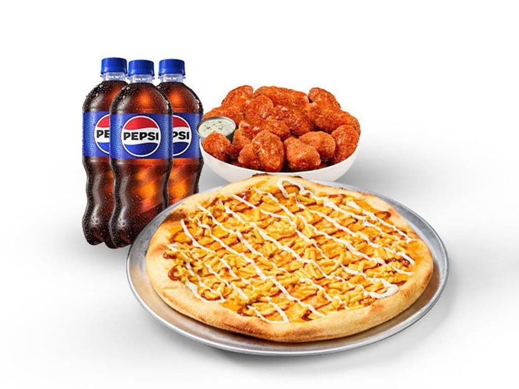 Pizza & 16 Pcs Plant-Based Wings