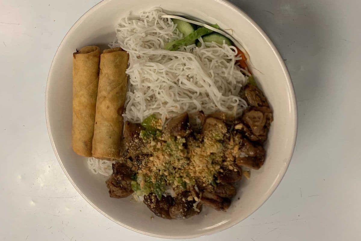 B1. Bún Thịt Nướng Chả Giò - Grilled Pork and Fried Pork Spring Rolls Vermicelli