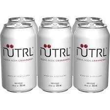 Nutrl Vodka Soda Cranberry, 6 x 355 ml