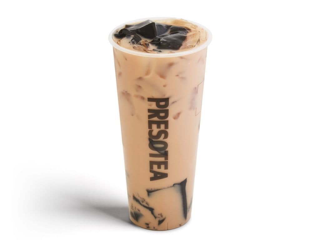 Grass Jelly Milk Tea