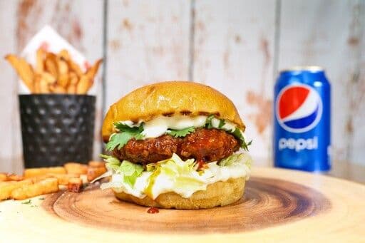Trio korean burger au poulet frit