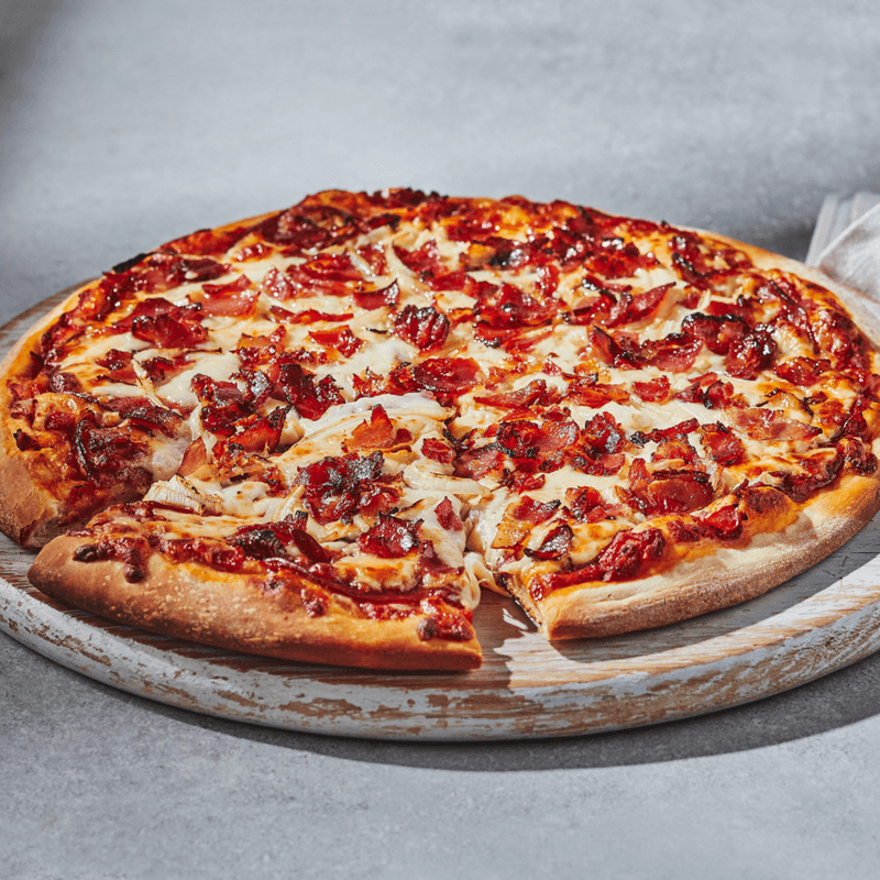 Très grande (17 po) pizza Québécoise / Extra large (17 in) Quebec pizza