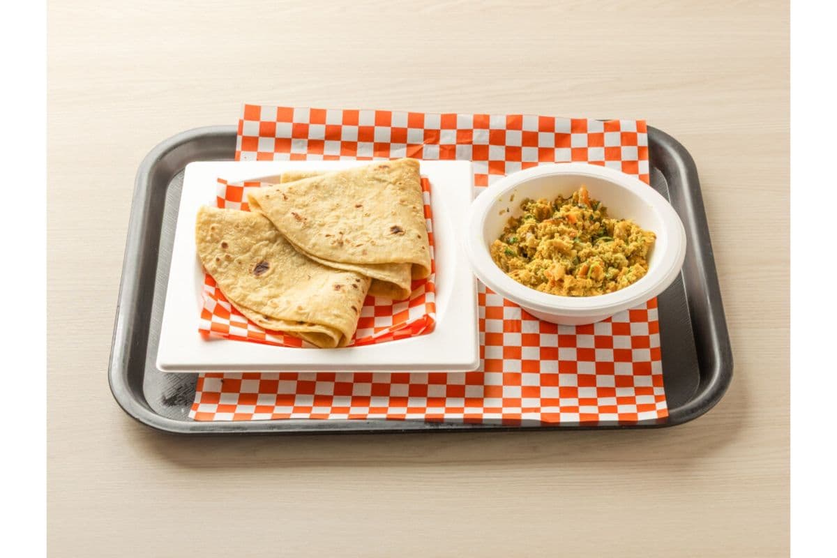 Egg Bhurji with Two Roti