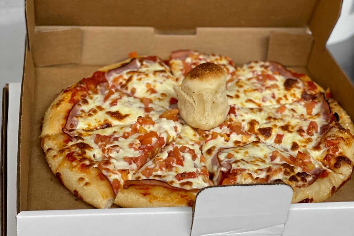 12. 12" Ham and Tomato Pizza