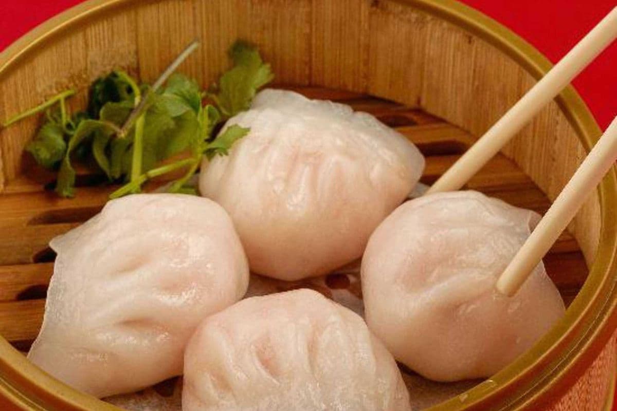 7. Raviolis chinois aux crevettes cuits à la vapeur (4 mcx) / Steamed Shrimp Dumplings (4 pcs) 虾饺