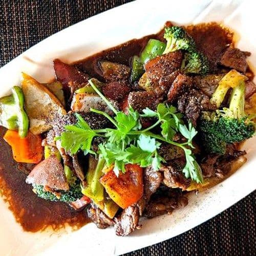 Bœuf au poivre avec riz / Pepper Beef with Rice