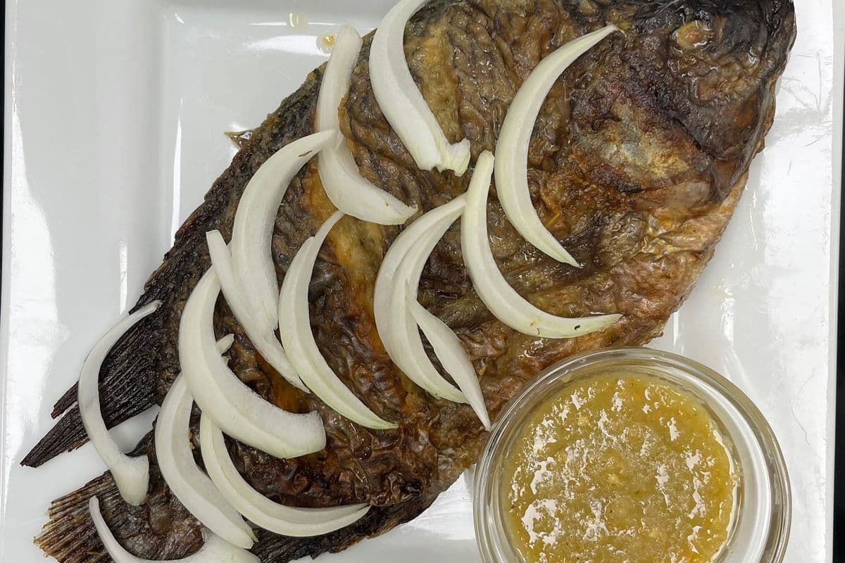 Fish (grilled) and plantain