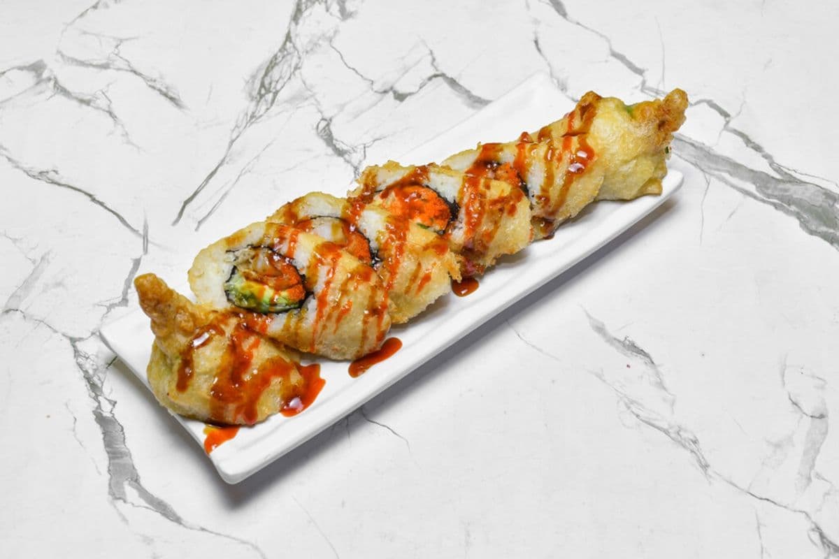 R38. Fire Dragon Roll (Deep Fried) (6 Pcs)