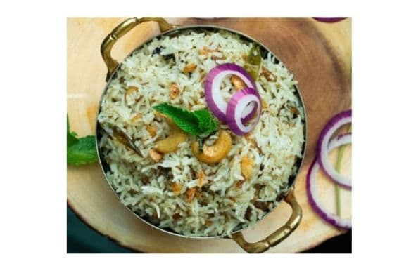 Rice and Peas with Steamed Veggies