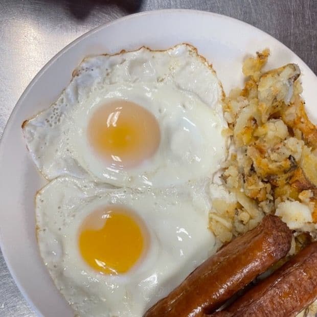 Sausage and Two Eggs Breakfast