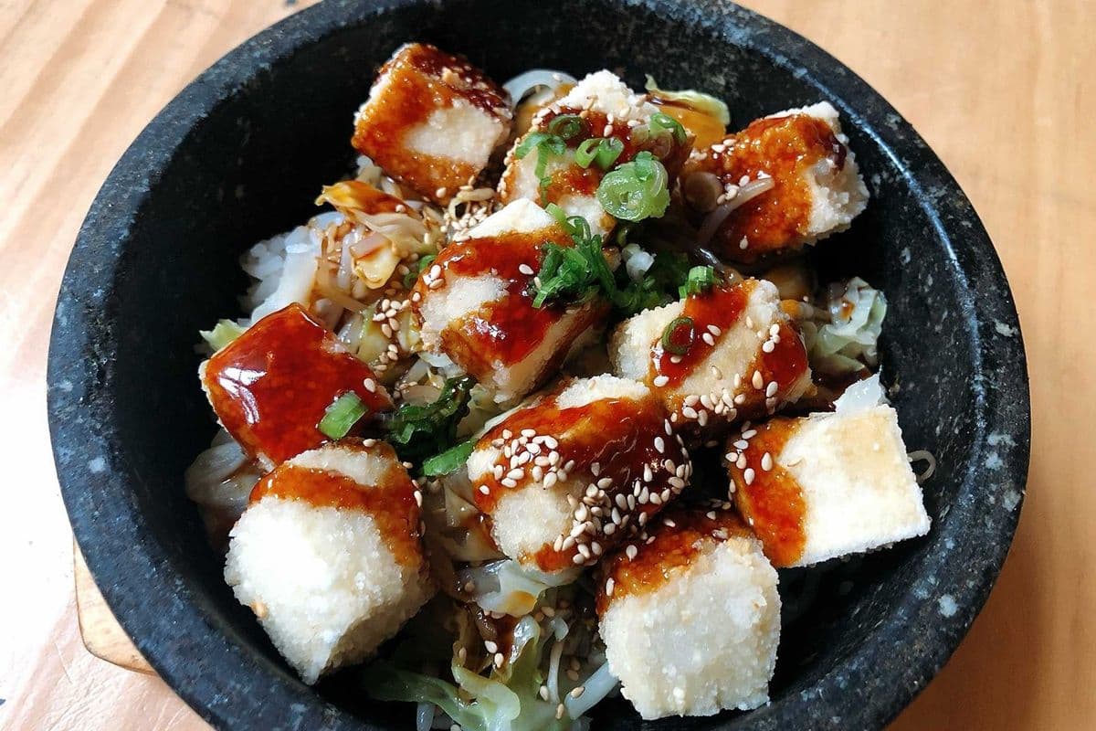 Tofu and Vegetables Teriyaki Don