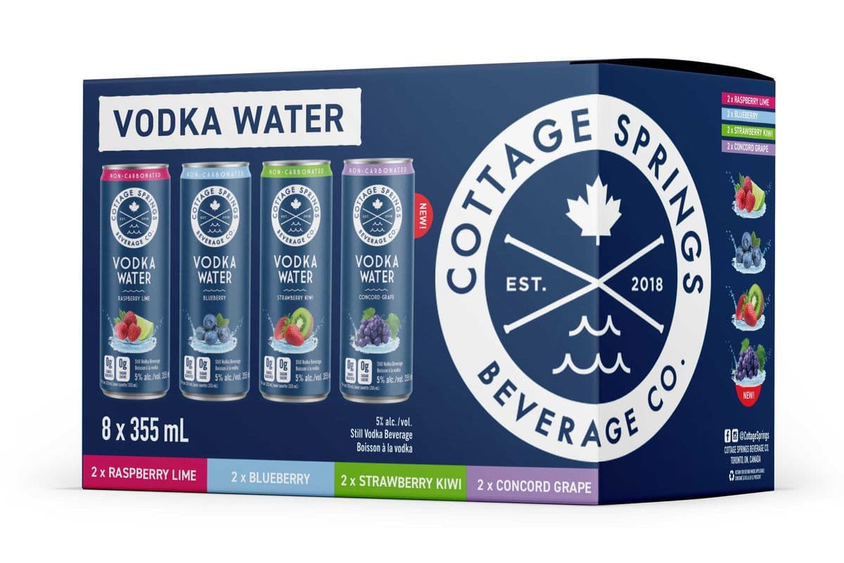 Cottage spring vodka water 8x355ml (1 x 355ml)