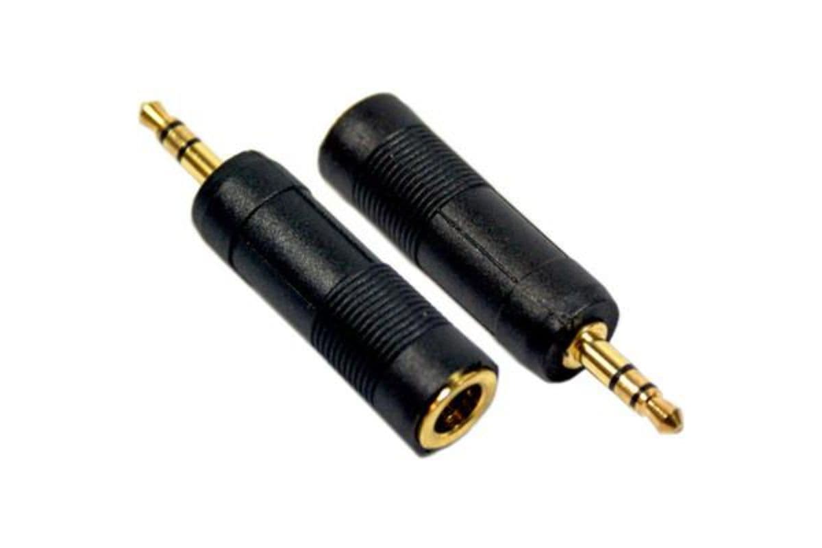 Stereo Audio Aux Jack Male 3.5 mm to 6.5 mm Adapter