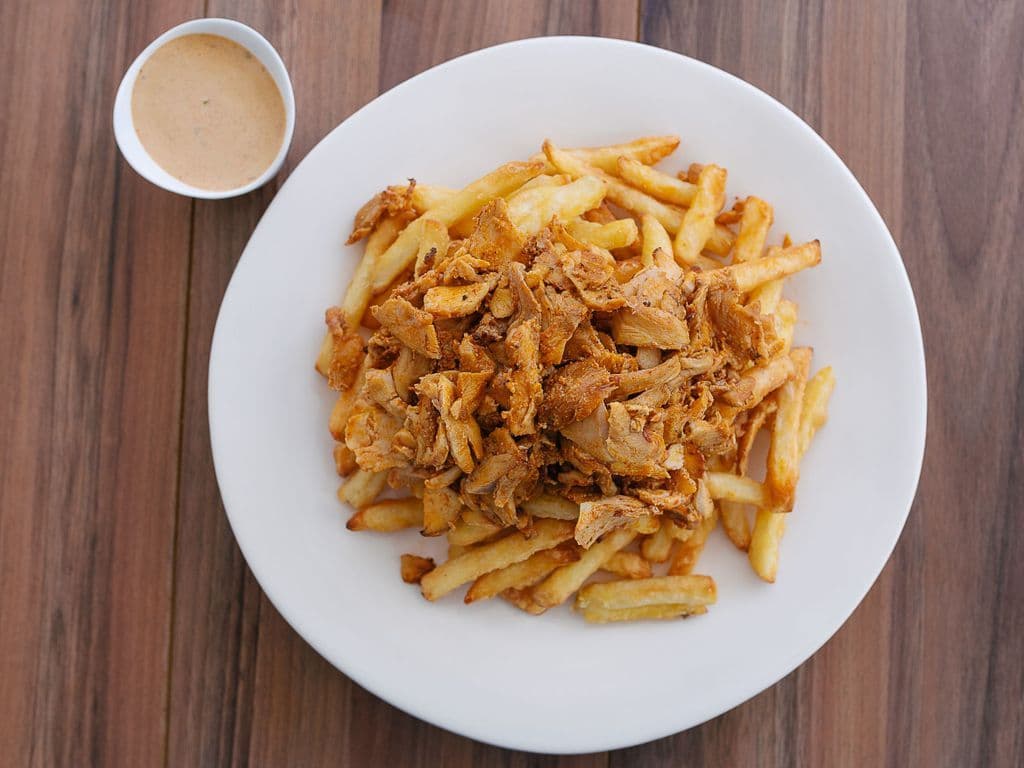 Large Fries & Chicken Donair Meat