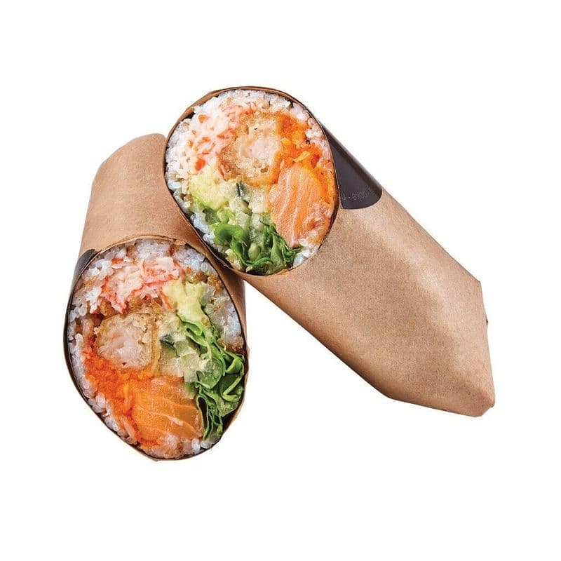 Sushi burrito Saumon & crevette tempura / Sushi Burrito Salmon & Shrimp Tempura