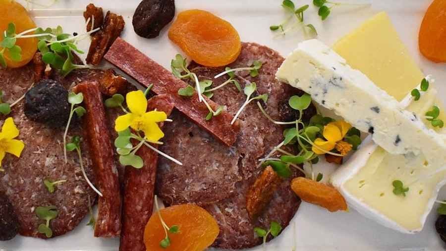 Platter of Local Game Meats and Cheeses