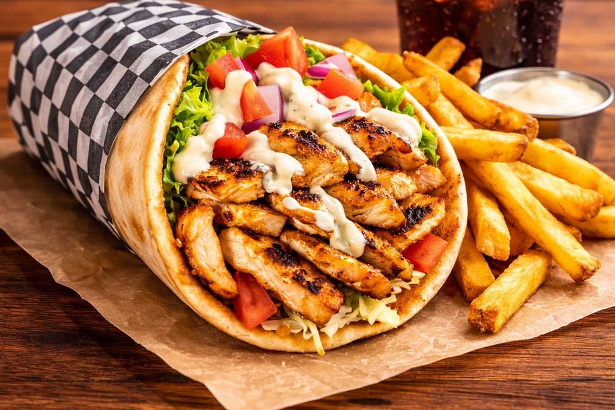 Large Chicken Shawarma wrap Combo