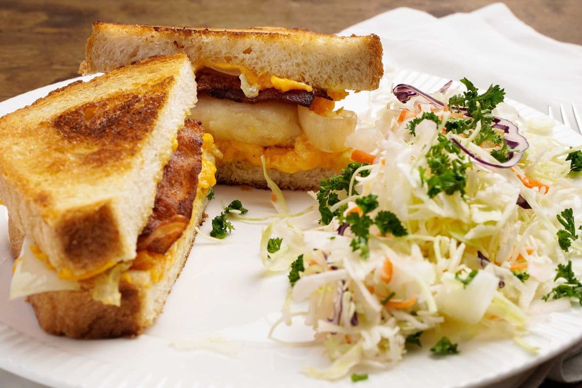 Slap Down Sandwich with Salad