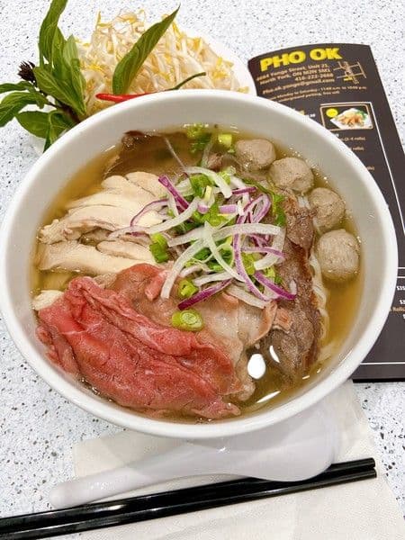 P4. Pho with Rare beef and Brisket 