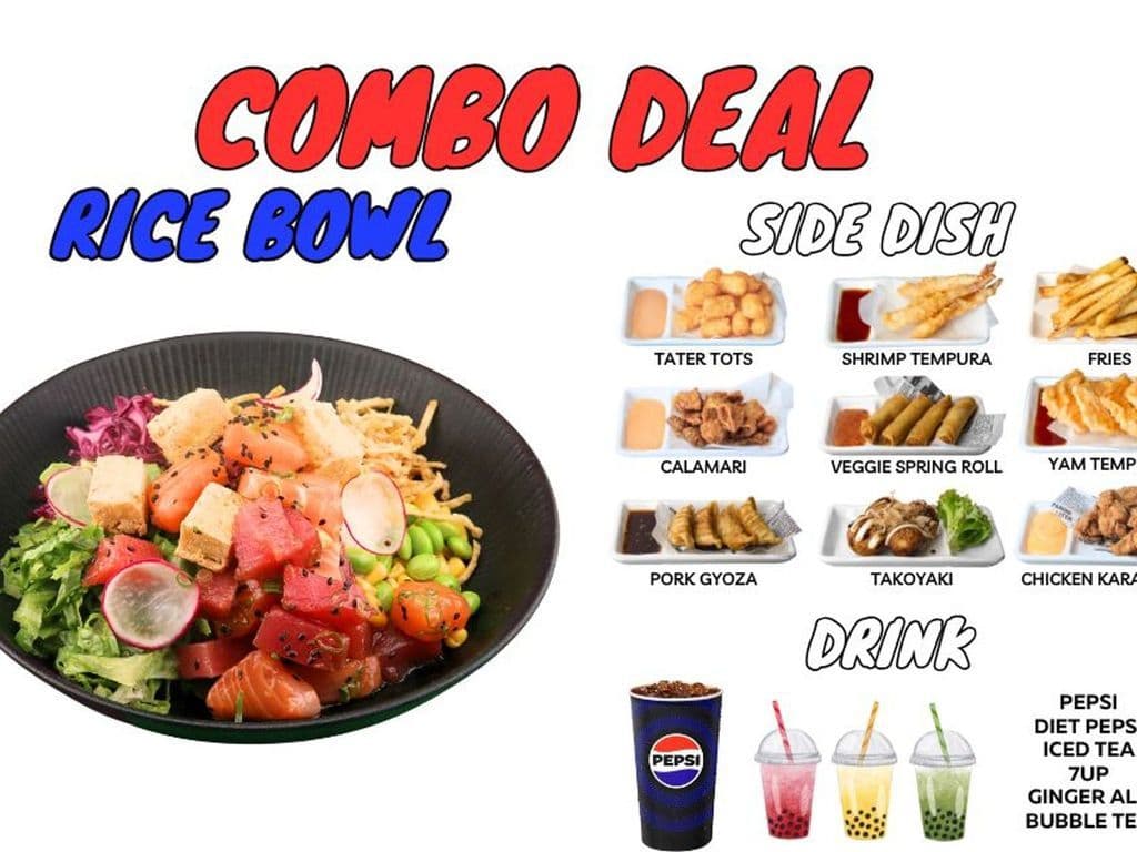 Salmon & Tuna Rice Bowl Combo