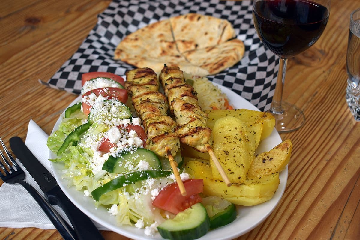 Chicken Souvlaki Dinner