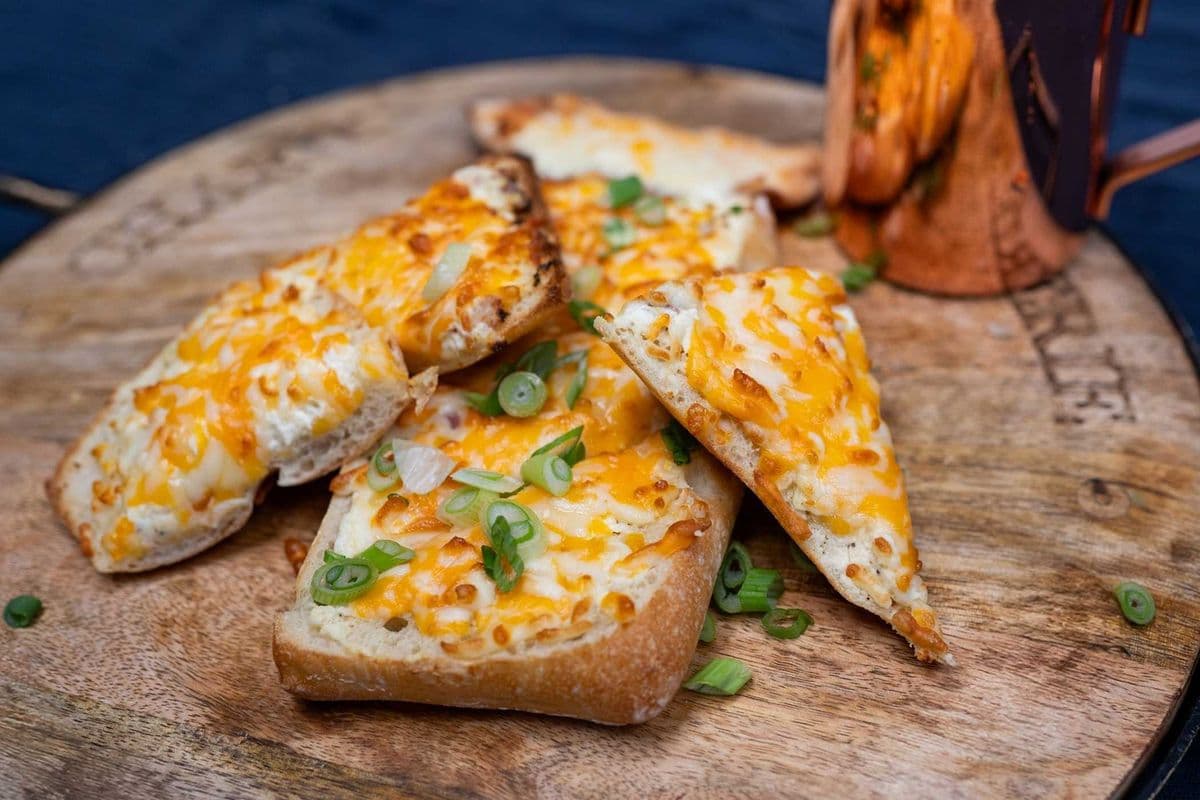 Bacon Artichoke Cheesy Bread