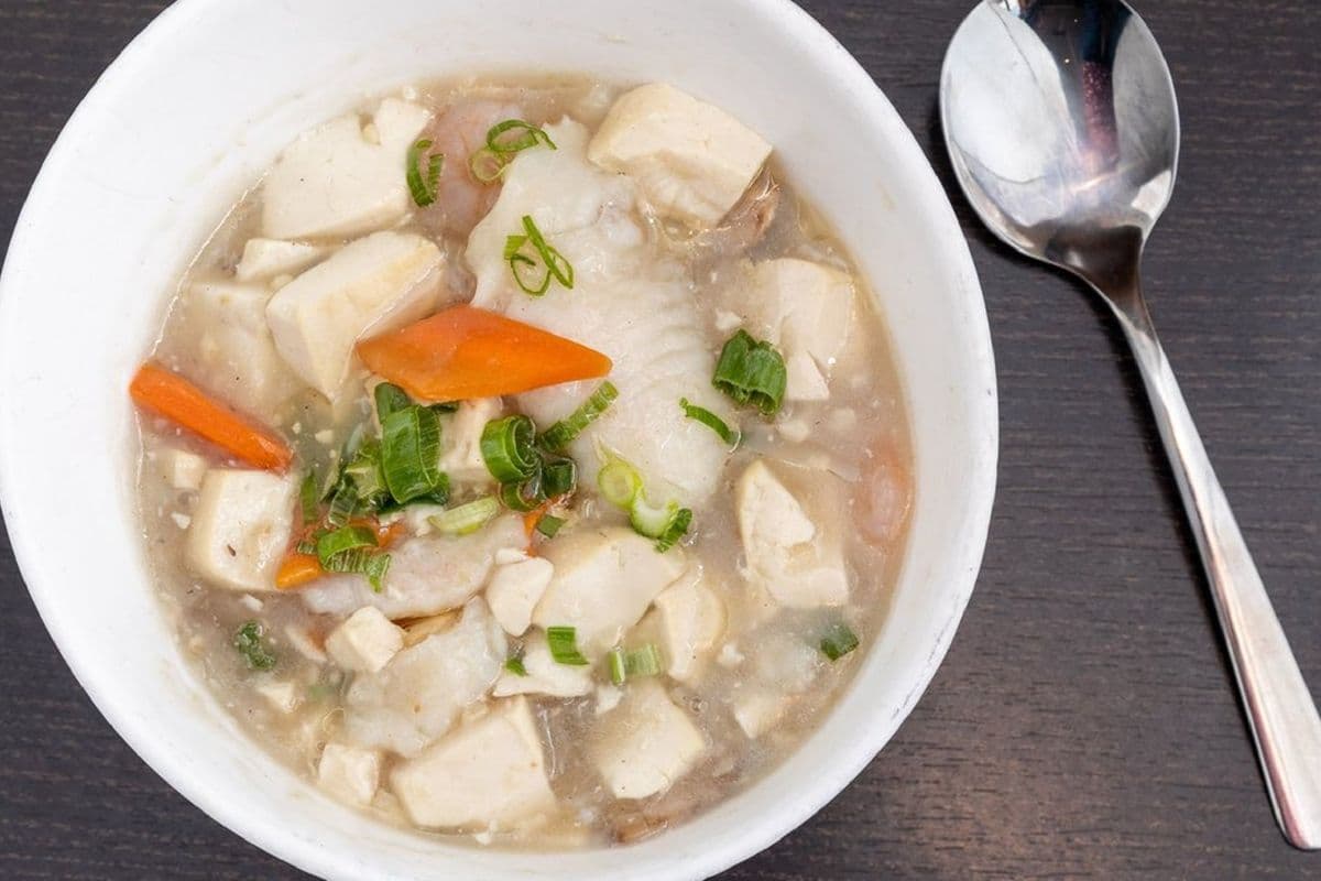 Sauteed Tofu With Assorted Seafood