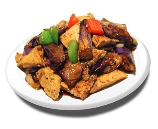 38b. Délicieux aubergine et tofu avec riz / Delicious Eggplant and Tofu with rice/招牌茄子豆腐