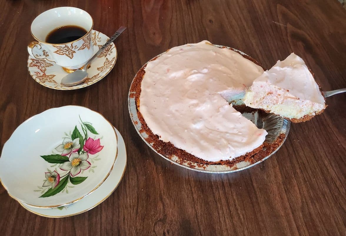 "Thunder Bay Persian" Cheesecake, Donato's famous, baked, with real Philadelphia cream cheese
