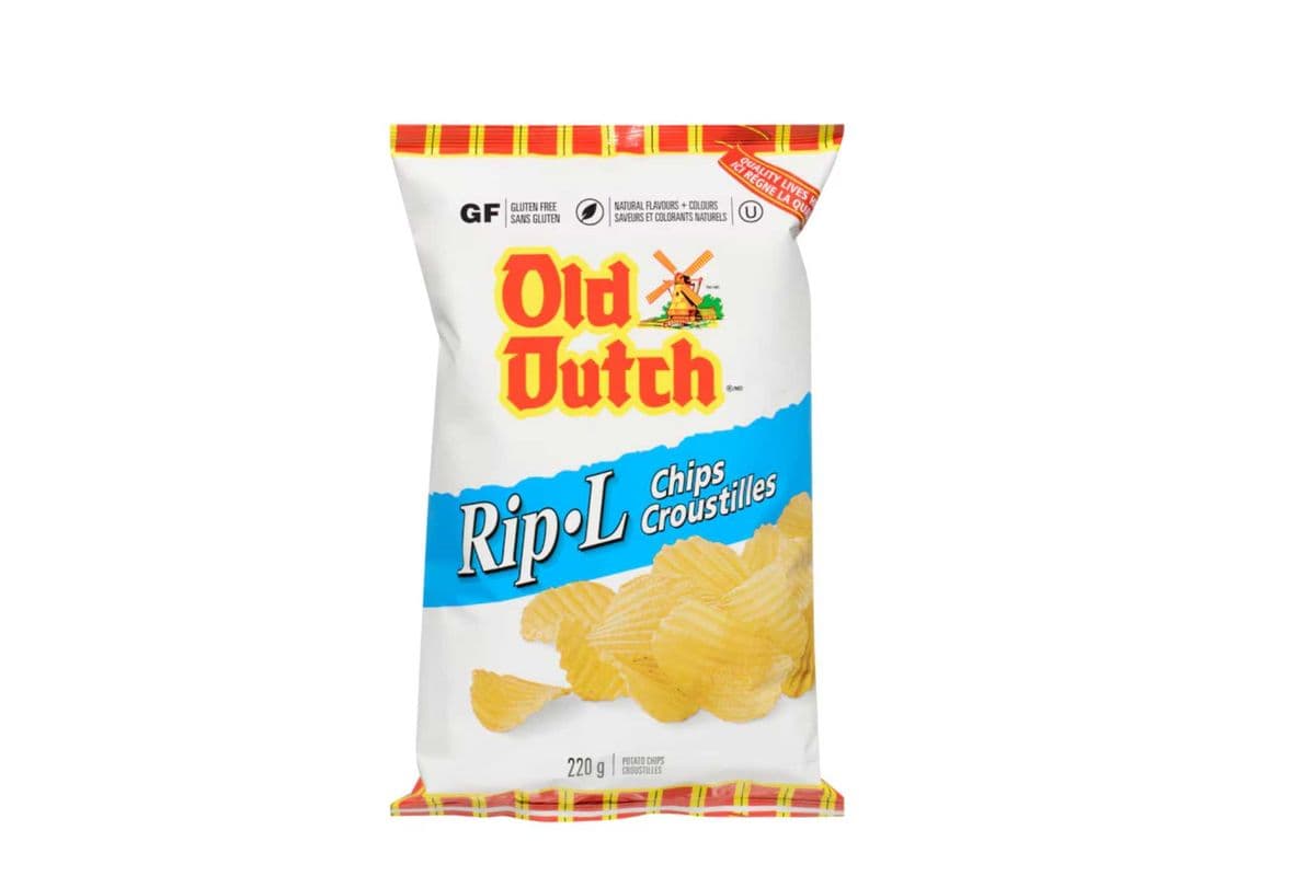 Old Dutch Rip-l Plain Potato Chips 220 g (220 g)