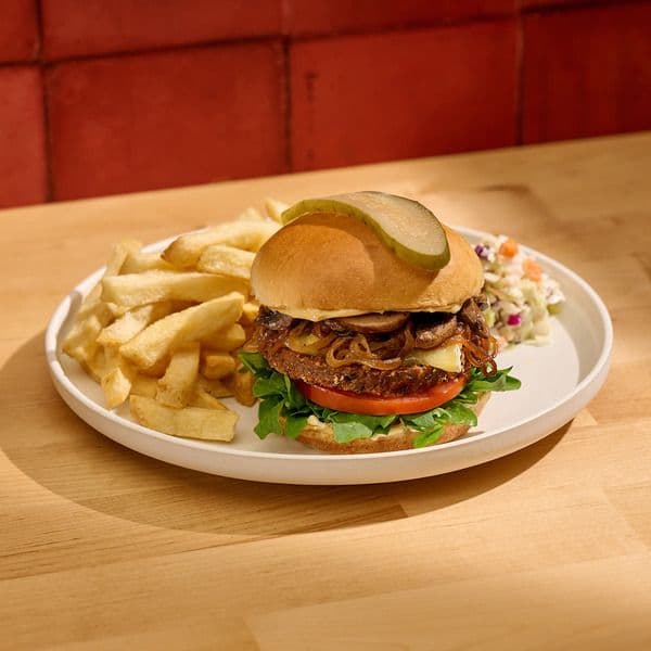 Brie & Mushroom Veggie Burger