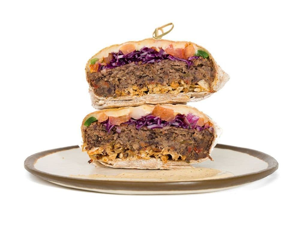 Black Bean Burger Crunch Wrap