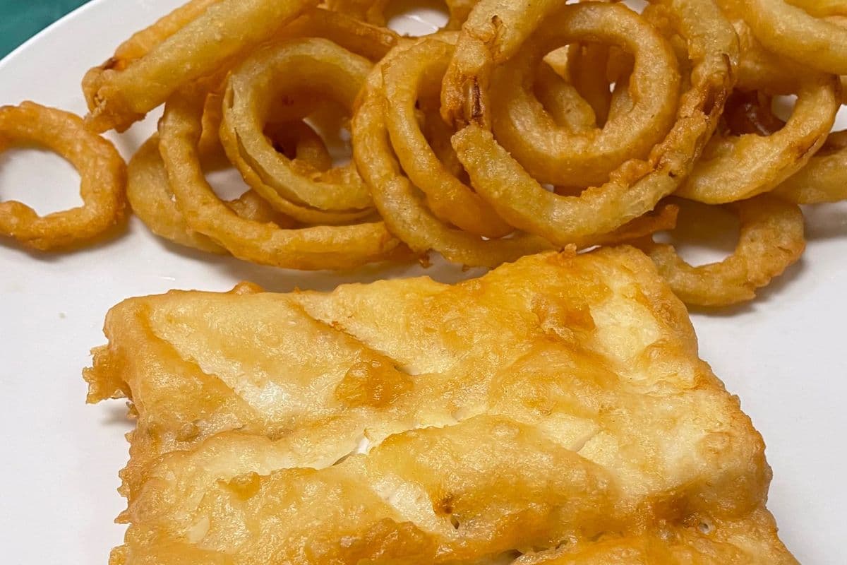King Cod with Onion Rings