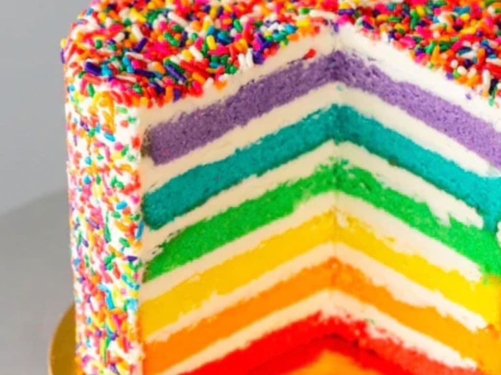 Vanilla Rainbow Cake
