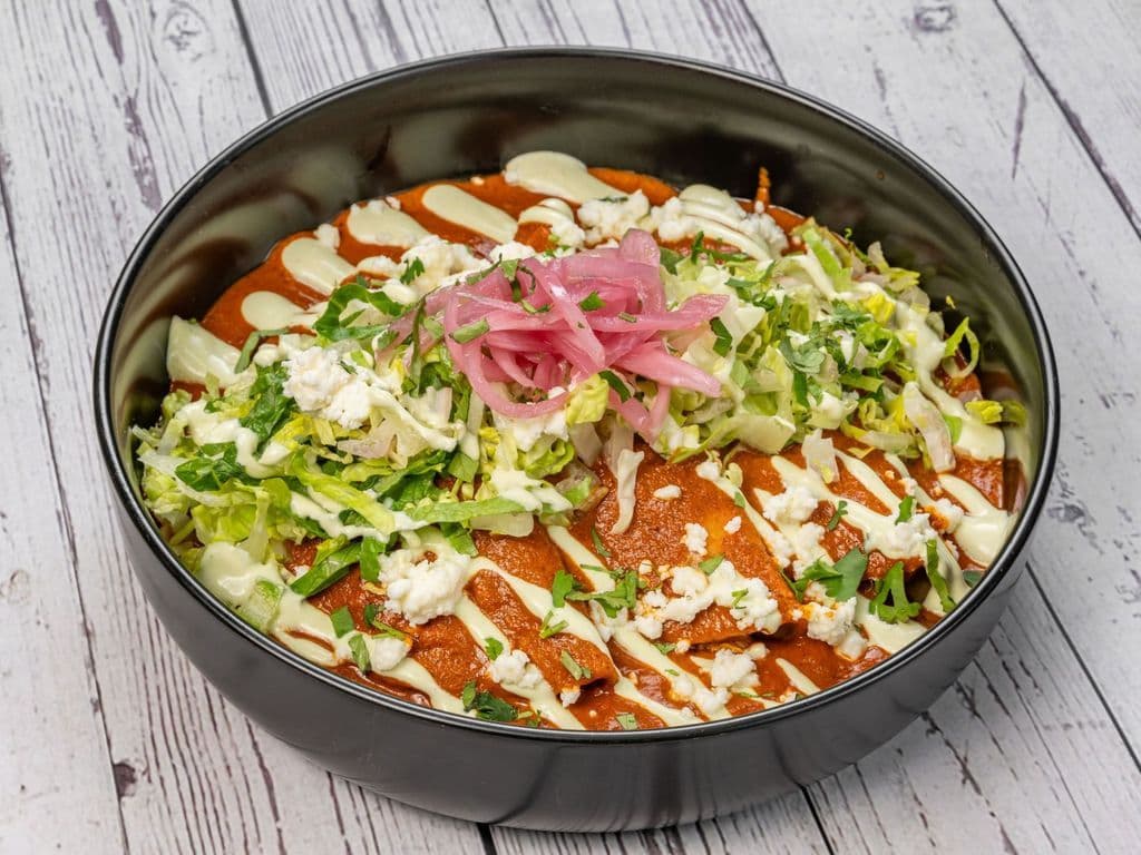 4 Beef Enchiladas Rojas