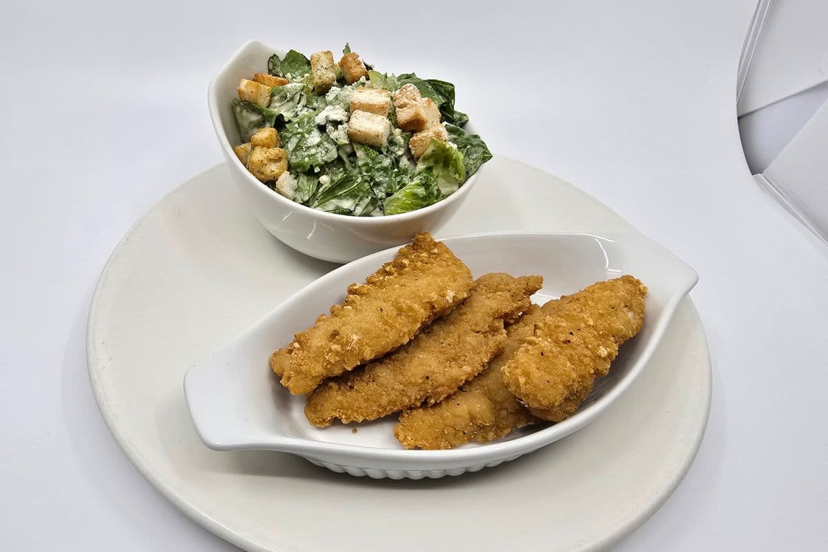 Chicken Fingers (4 pcs) & Ceasar Salad