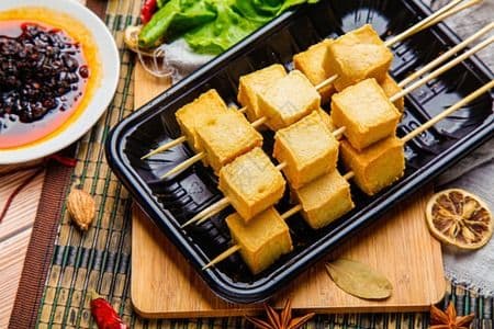 Fried Tofu Skewers 炸豆腐