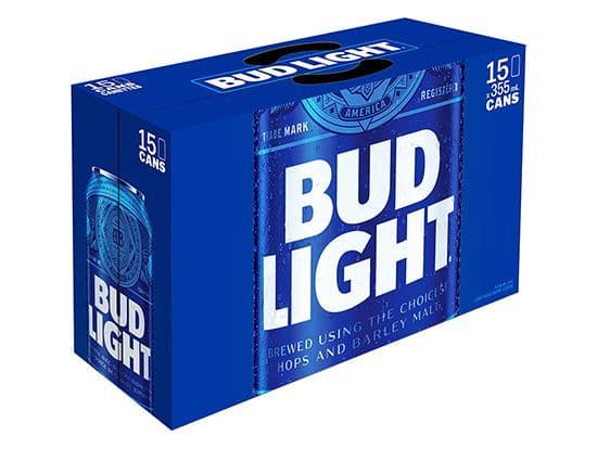 Bud Light 15can, 355mL domestic (4.0% ABV)