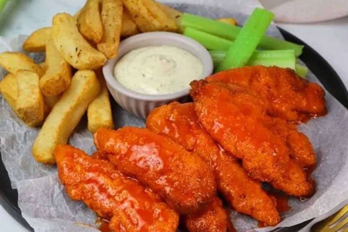 Buffalo Chicken Fingers and Fries