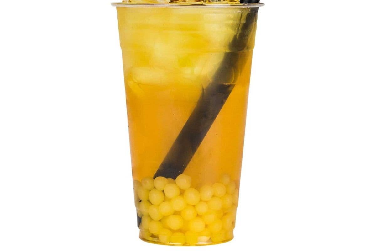 Iced Mango Popping Boba Green Tea 冰芒果爆浆珍珠绿茶 (20oz)