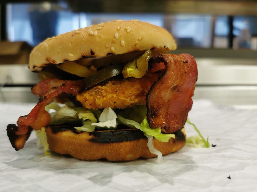 Spicy Chicken Burger with Fries