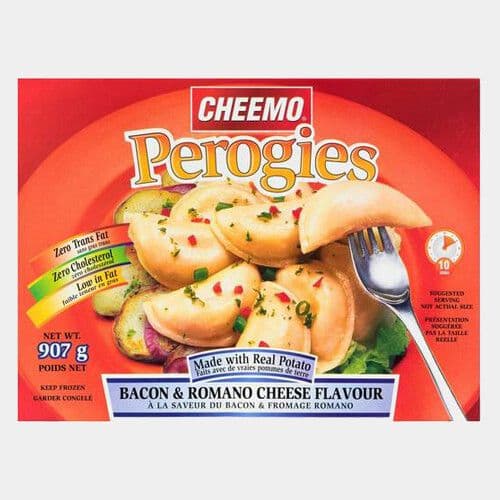 Cheemo Perogies à la saveur de bacon et fromage Romano (907g) / Perogies of Potato, Bacon & Romano Cheese (907g)