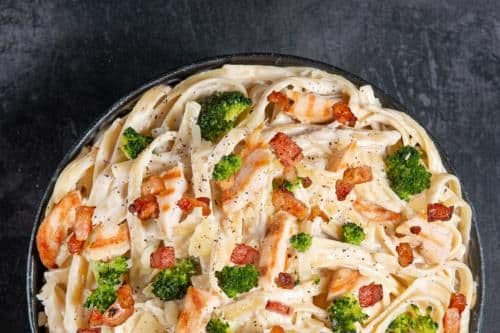 Fettuccine Poulet, Bacon et Brocoli