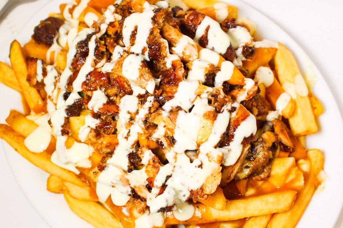 French Fries with Chicken Shawarma ( Medium )