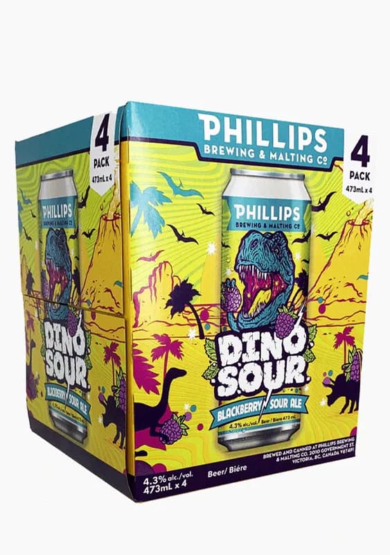 Phillips Dinosour Blackberry Sour (4 x 473 ml)