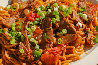 83. Beef and Tomato Chow Mein